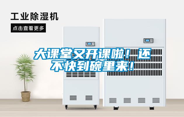 大课堂又开课啦！还不快到碗里来！