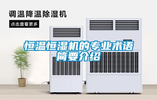 恒温恒湿机的专业术语简要介绍