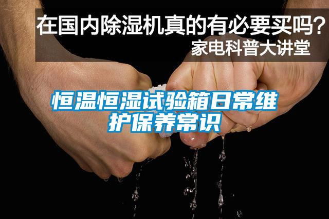恒温恒湿试验箱日常维护保养常识